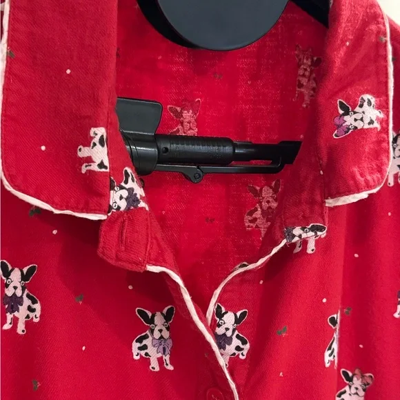 LOFT Red Dog Print Pajama Top - Picture 2 of 7